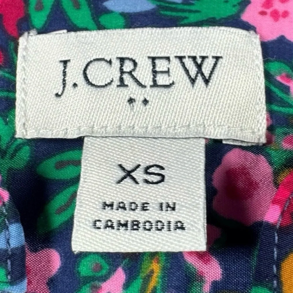J. Crew Vibrant Floral Long Sleeve Blouse‎